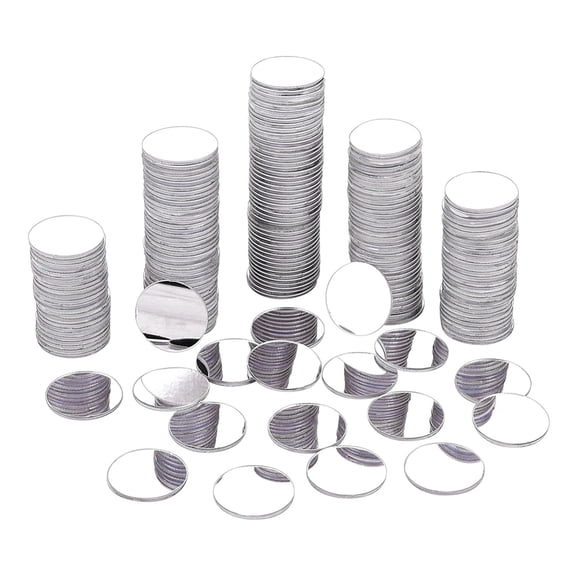 200pcs Round Acrylic Mirror 20mm Adhesive Round Craft Mirror Tiles Mini Decorative Mosaic Mirror Tiles Small Circle Mirror for Arts Crafts