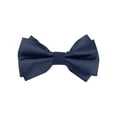 thumbnail image 1 of CORBATA DE LAZO PREATADA PARA HOMBRE INSPIRADA EN EL DÍA DEL PADRE, DE DOBLE CAPA, AJUSTABLE, COLOR SÓLIDO, AZUL MARINO, 1 of 4