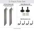 thumbnail image 3 of Excello Global Products Premium String Light Poles -2 Pack - Extends to 10 Feet – Deck Mount (Wood/Concrete) - EGP-LP-V2-2-DK, 3 of 7