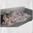 thumbnail image 6 of Modern Soft Flannel Fleece Throw Blanket, Vintage Style Drawn Romantic Danching Couple with Waltz Theme Words, Cozy Plush for Indoor and Outdoor Use, 60" x 80", Multicolor, by Ambesonne, 6 of 6