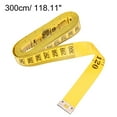 thumbnail image 2 of Uxcell Soft Cloth Tape Measure, Dual Sided Metric Inch Tape for Body & Tailor Sewing, 118.11 Inches, Yellow, 2 of 5