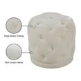thumbnail image 4 of Meridian Furniture Harper Contemporary Velvet Ottoman/Stool in Cream, 4 of 6