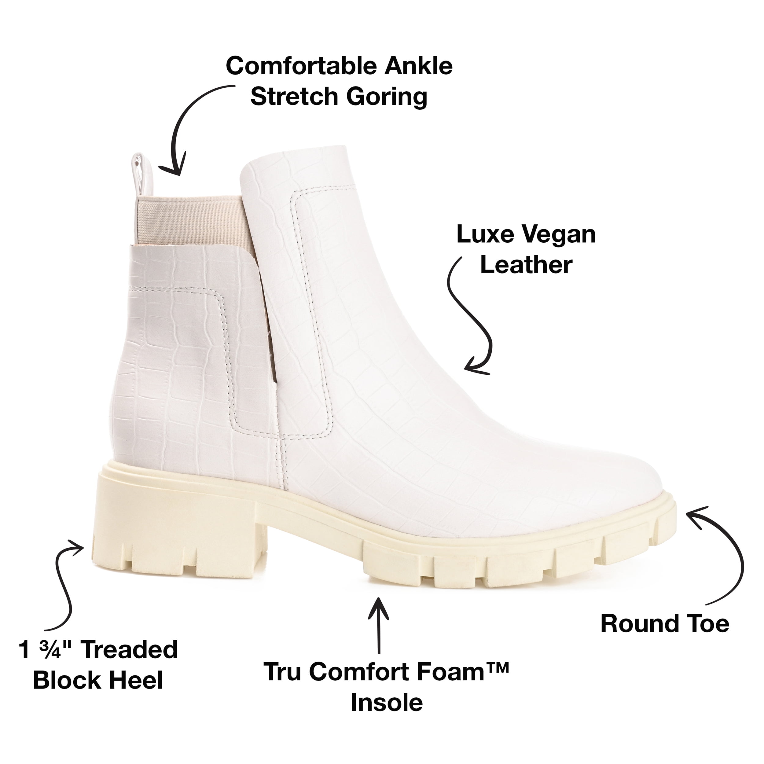 Journee Womens Jeeva Inside Zip Block Heel Booties