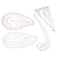 thumbnail image 2 of Regla de costura 4 piezas Regla de acolchado transparente flexible de alta precisión para pintura de diseño de ropa, 2 of 8