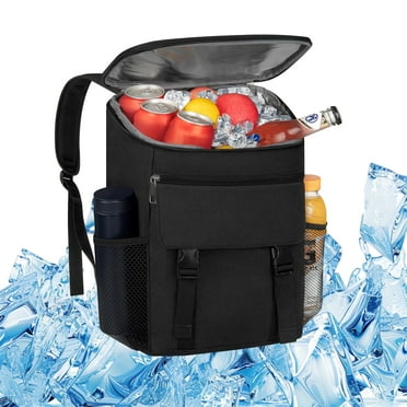 WANALIT Cooler Backpack, 25L Insulated Backpack Cooler for Men & Women, Portable Compartments Coolers Bag for Picnic, Lunch, Hiking, BBQ Camping and Beach, Black