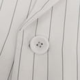 thumbnail image 6 of i.Finelong Men's White Pinstripe Double - Breasted Two - Piece Suit, Suitable for Business and Other Formal Occasions, 6 of 6