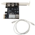 thumbnail image 1 of PCI-e 1X IEEE 1394A 4 Port(3+1) Firewire Card Adapter 6-4 Pin Cable For Desktop PC, 1 of 3