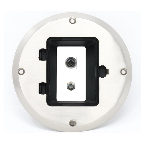 RiteAV 3.5mm Coax Floor Box [Stainless Steel]