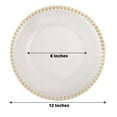 thumbnail image 3 of Efavormart 6 Pack 12" Gold Clear Acrylic Round Charger Plates With Beaded Rim Dinner Charger Plates, 3 of 11
