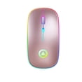 thumbnail image 1 of Miulika Rechargeable Mouse, 2.4G Slim Mute Click Optical with LED Rose Gold Gold, 1 of 8