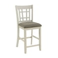 thumbnail image 5 of Antique White Finish Dining Chairs 2pc Set Counter Height Design Upholstered Seat Traditional Design Dining Furniture, 5 of 5