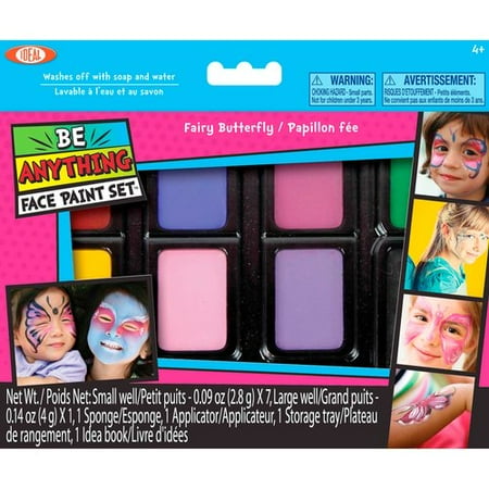 POOF-Slinky Ideal Be Anything! Fairy Butterfly Face Painting Kit, 8-Color Set