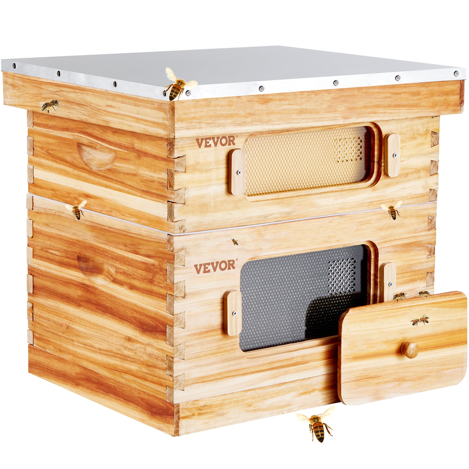 VEVOR Bee Hive 20 Frame Bee Hives Starter Kit, Beeswax Coated