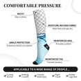 thumbnail image 3 of Lsque Crystal Clear Water Splash Pattern Sport Compression Socks for Men & Women 15-20 mmHg Knee High Nurse Pregnant Running Medical and Travel Athletic, 3 of 6