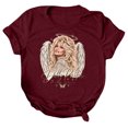 thumbnail image 2 of Women's Dolly Country Music Legend Shirts Casual Graphic Tee Short Sleeve Crew Neck Top Vintage Retro Loose Fit Shirt T Shirt, 2 of 5