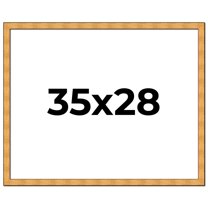 35x28 Frame Gold Rustic Solid Wood Picture Frame | 1.25 Inch Wide Moulding | Rustique Gold