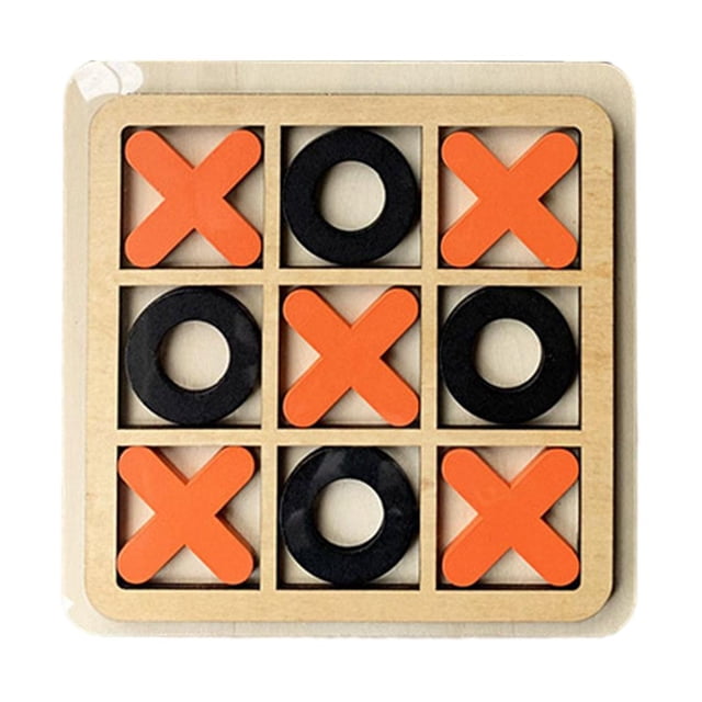 lionlar Tic TAC Toe Board Game Table Game Classic Intelligent Parent-Child Educational Tabletop Developing Funny Leisure Ox Chess for Adults Family