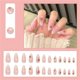 thumbnail image 2 of 24 Pcs Sweet False Nail Star Polkas Dots Artificial Nail Full Cover Stick on Nail French Tip Press On Nail for Woman, 2 of 4