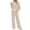 Apricot, variant on Fantaslook Womens Color Block Pajamas Crewneck Long Sleeve Lounge Sets Casual Jogger Outfits with Pockets