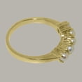 thumbnail image 4 of LBG English Made 9k Yellow Gold Cultured Pearl Womens Eternity Ring - 33 size options - Size 5.75, 4 of 7