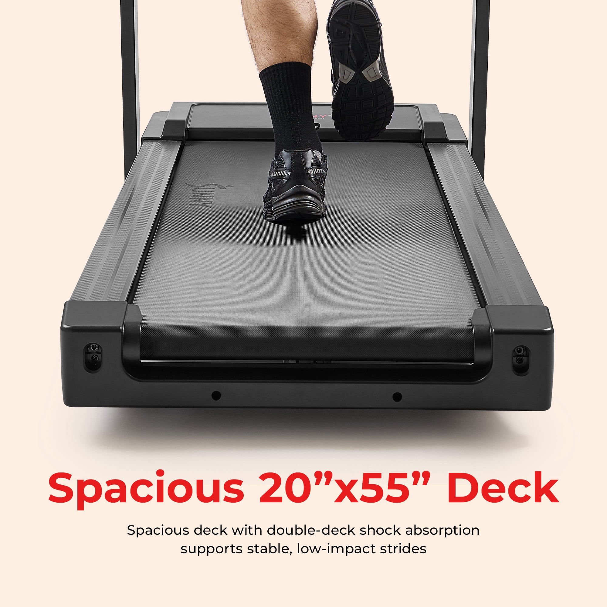 Sunny Health & Fitness Excel Smart Incline/Decline 20” Deck Treadmill with 300LB Weight Capacity - SF-T723017