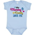 thumbnail image 3 of Inktastic My Mommy and Daddy Love Me with Hearts Boys or Girls Baby Bodysuit, 3 of 5
