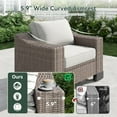 thumbnail image 4 of 8 Pieces Outdoor Patio Furniture Sets with Ottman, Manual Weaving Wicker for Backyard Patio Garden, 4 of 8