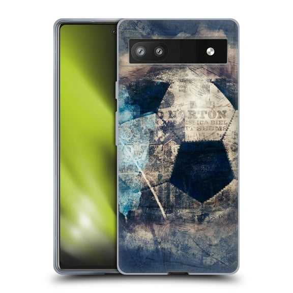 Head Case Designs Officially Licensed Simone Gatterwe Vintage And Steampunk Grunge Soccer Soft Gel Case Compatible with Google Pixel 6a