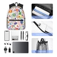 thumbnail image 4 of Pofeuu Retro Musi Disco Print Laptop Backpack Travel Canvas Backpack for School Lightweight and Comfortable Backpack College Backpack Schoolbag, 4 of 6