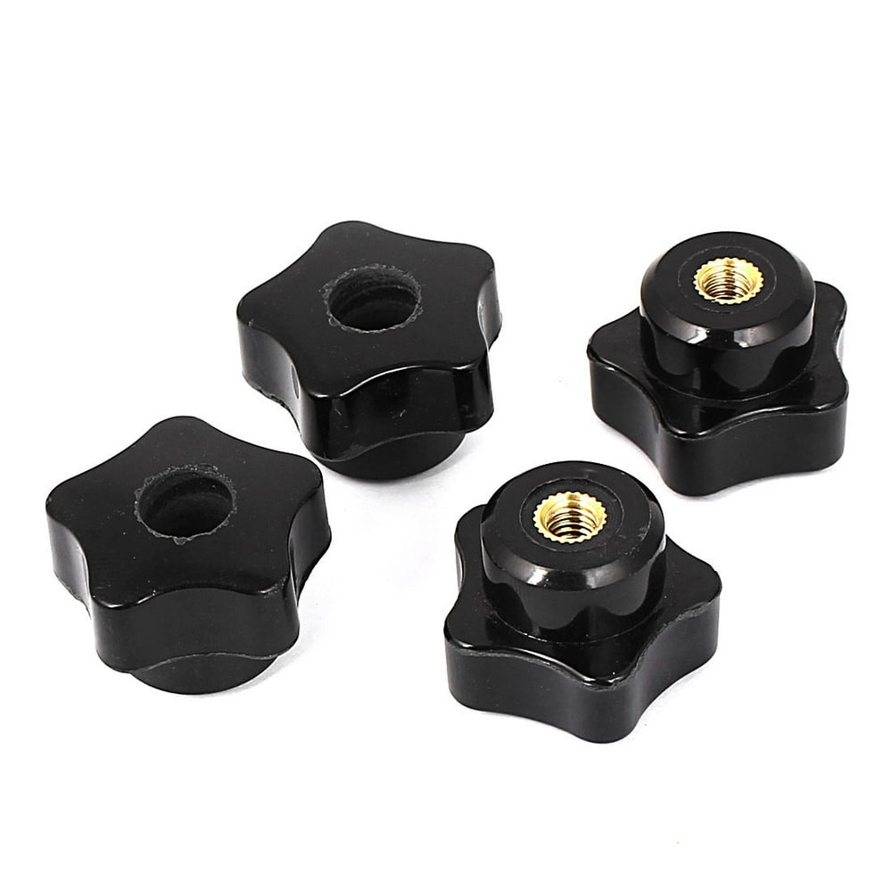 Star Shape Head M6 Female Thread Dia Clamping Screw Knob 4pcs