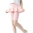 thumbnail image 2 of Generic Girls Knee Length Leggings With Skirt Stretchy Kids Summer Pants for Girls Soft and Comfotable（6-7 Years Pink）, 2 of 3