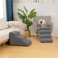 thumbnail image 5 of 3 Tiers Dog Ramp and Stairs for Beds Or Couches - Non-Slip Sturdy Pet Steps - for Small Dogs to get on High Bed, 5 of 9