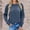 Dark Blue, variant on Crewneck Sweatshirts Womens Corduroy Tops Casual Rund Neck pullover Long Sleeve Blouses With No Pocket (3XL, Army Green)
