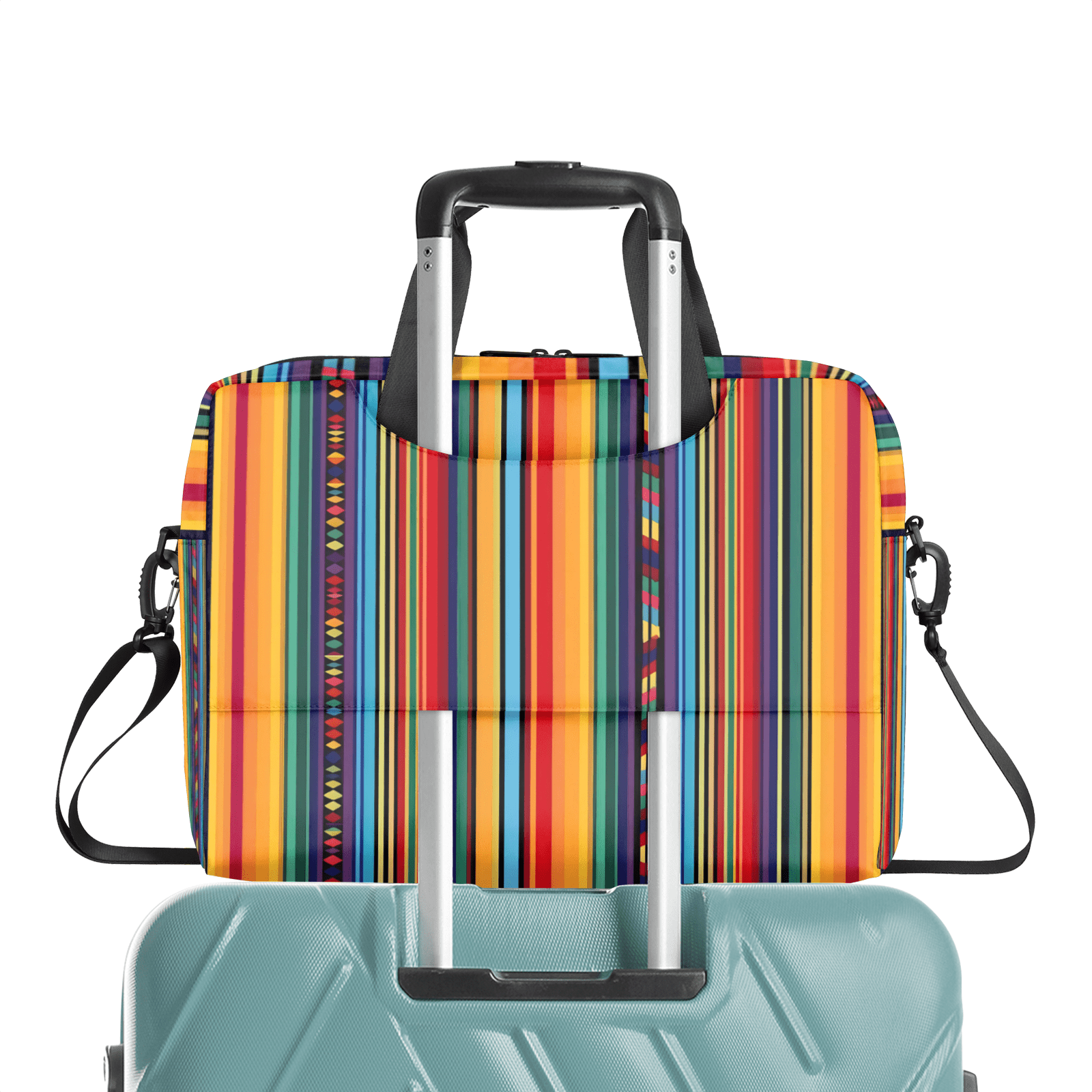 Herdesigns Mexican Colorful Stripes Laptop Bag for Women Men, Computer Case Briefcase Messenger Bags, 15-15.6 inch Laptop Sleeve Shoulder Bag