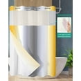 thumbnail image 6 of No Hook Shower Curtains, Yellow Grey Extra Long Bathtub Curtains with Snap in Liner, Gray Farmhouse Modern Rustic Waterproof Washable Fabric Bathroom Shower Curtain Sets, 72" x 96", 6 of 7