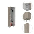 thumbnail image 4 of DEPOT E-SHOP Bacoa Cleaning Cabinet, Five Shelves, Two-Door Cabinet, Four Legs- Light Grey/White. For Kitchen Room, 4 of 5