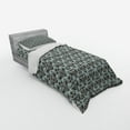 thumbnail image 2 of Ambesonne Damask Bedding Set 3 Pcs, Damask Shapes Motif, Twin, Teal Brown, 2 of 2