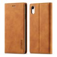 thumbnail image 2 of Compatible with iPhone XR Wallet Case, PU Leather Flip Folio Case with Card Holders RFID Blocking Kickstand [Shockproof TPU Inner Shell] Phone Cover For iPhone XR, Brown, 2 of 11