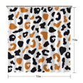 thumbnail image 5 of White and Orange Of Leopard Print Shower Curtain 72"x72" ,Bathroom Decorative Shower Curtains Set with 12 Hooks,Modern Waterproof Washable Shower Curtain, 5 of 6