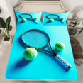 thumbnail image 2 of Feelyou Sports Lover Teens Twin Sheet Sets, Eat Sleep Tennis Repeat Twin Fitted Sheet, Ball Gaming Gamer Flat Sheet, Microfiber Bedroom Decor, 3-Piece, 2 of 7
