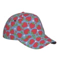thumbnail image 3 of Balery Baseball Cap Adjustable Size for Running Workouts and Outdoor Activities All Seasons Dad Hat(Hand Drawn Strawberry), 3 of 9