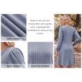 thumbnail image 5 of MOYIKO Long Sleeve Fall Dresses for Women Pleated Crew Neck Dress Casual Fashion Dresses with Pockets, 5 of 7