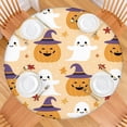 thumbnail image 2 of Halloween Elasticized Round Table Cover - 44 Inch Stretch Tablecloth for Dining Kitchen Party, Tear Resistant and Easy Clean, 2 of 6