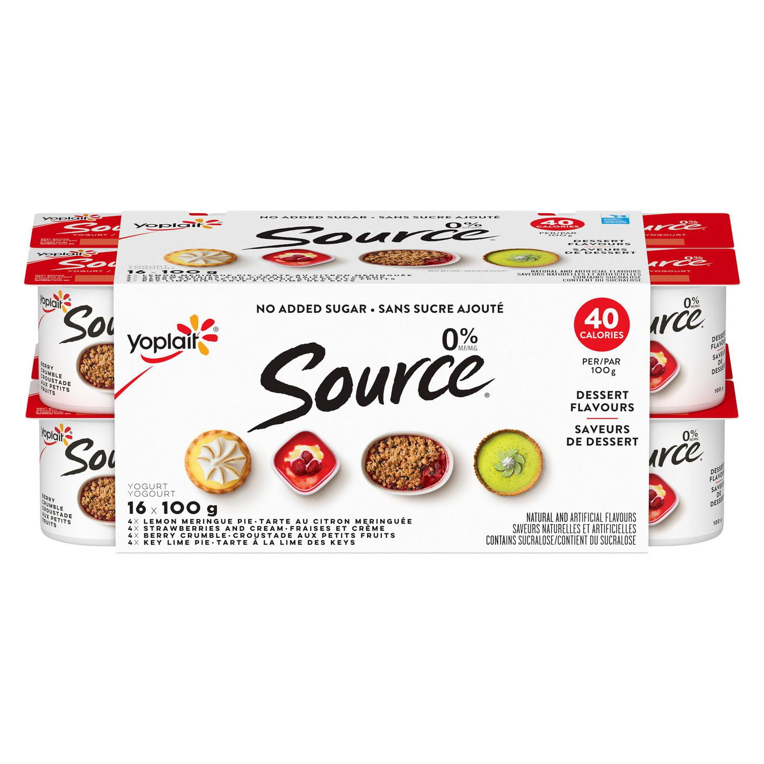 Yoplait Source Dessert Selection Yogurt Nutritional Information Besto