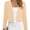 Khaki, variant on Women's Long Sleeve Pink Cropped Cardigans Sweaters Open Front Knit Short Shrugs for Dresses, Size S