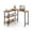Brown, variant on 360° Rotating Sofa Side Table with 2-Tier Storage Shelves, Computer Desk End Table with Wheels,Rustic Brown