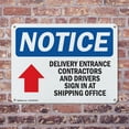 thumbnail image 4 of (2 Pack) Delivery Entrance Contractors OSHA Notice Sign 18 Inch X 12 Inch Indoor / Outdoor Rust-Free Aluminum Metal Signs for Workplace, Workshop, and Construction Site, Made in the USA, 4 of 8