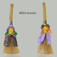 thumbnail image 4 of Escoba de bruja de Halloween, accesorios de decoración para fiesta en casa embrujada, escoba de Halloween, 4 of 5