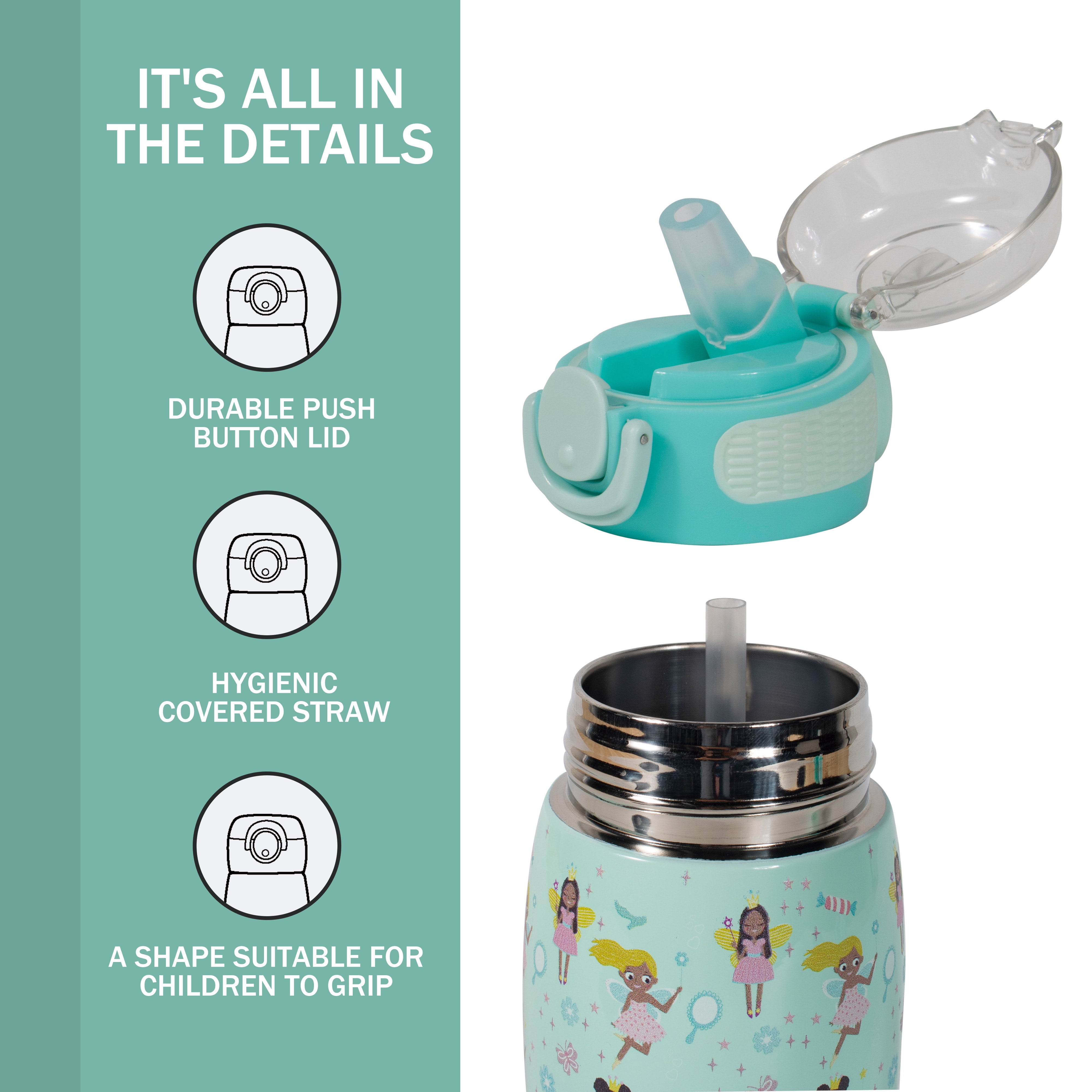 4ZPafam Blue Fairy Stainless Steel Insulated kids Water Bottle