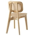thumbnail image 6 of Modway Habitat 18" Wood and Rattan Dining Side Chair in Gray, 6 of 9